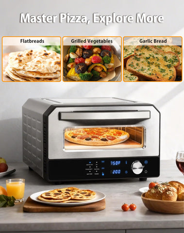 JIPPCL 12-inch pizza in oven ready to bake with included stone