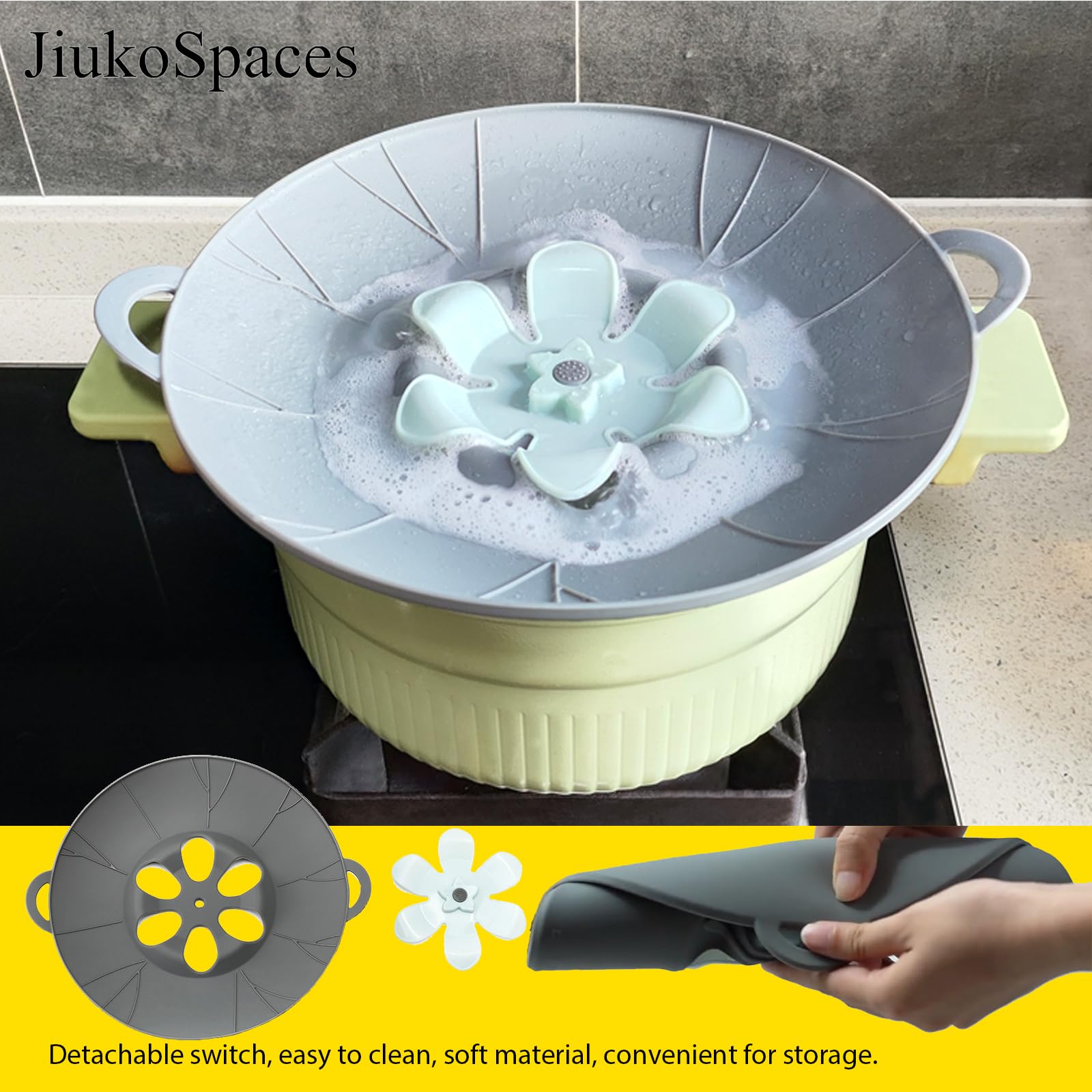 JiuKoSpaces detachable lid components simplify storage after cooking