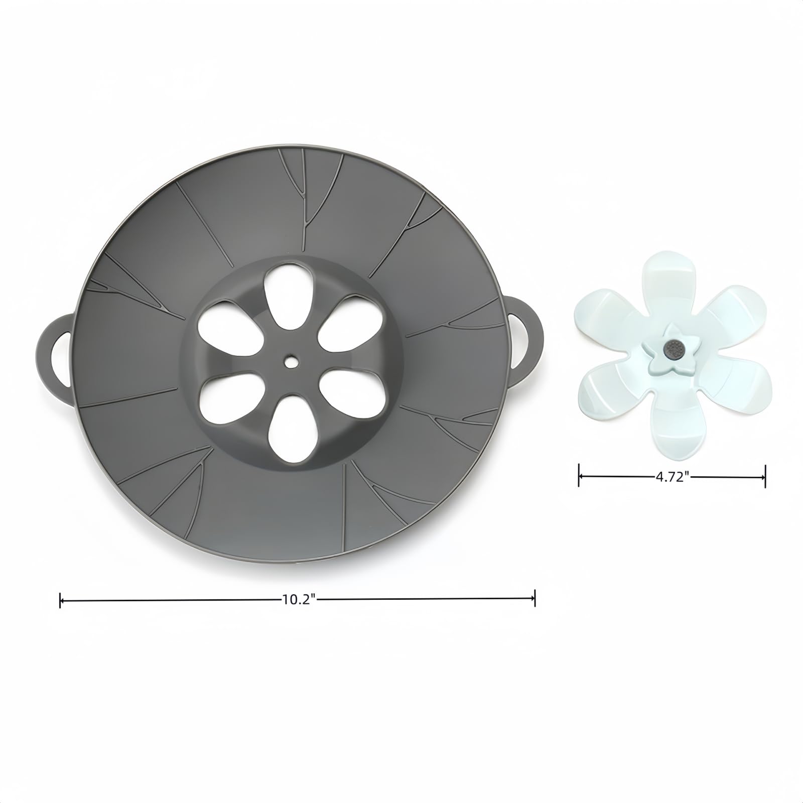 JiuKoSpaces silicone microwave cover with vents keeps steam controlled and splatters down