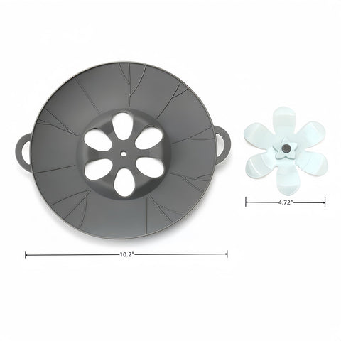 JiuKoSpaces silicone microwave cover with vents keeps steam controlled and splatters down