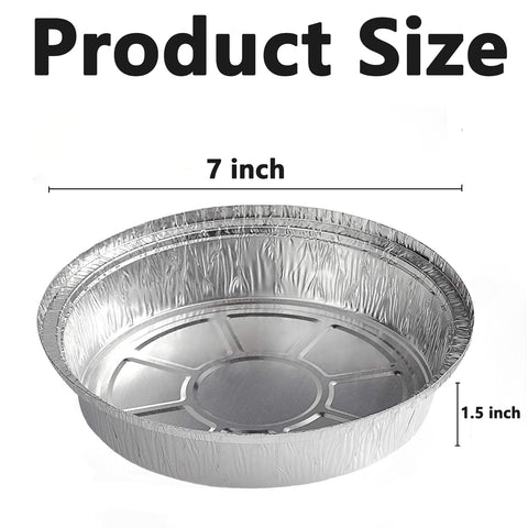 JIUMO 7-inch round aluminum pan with lid open for meal prep