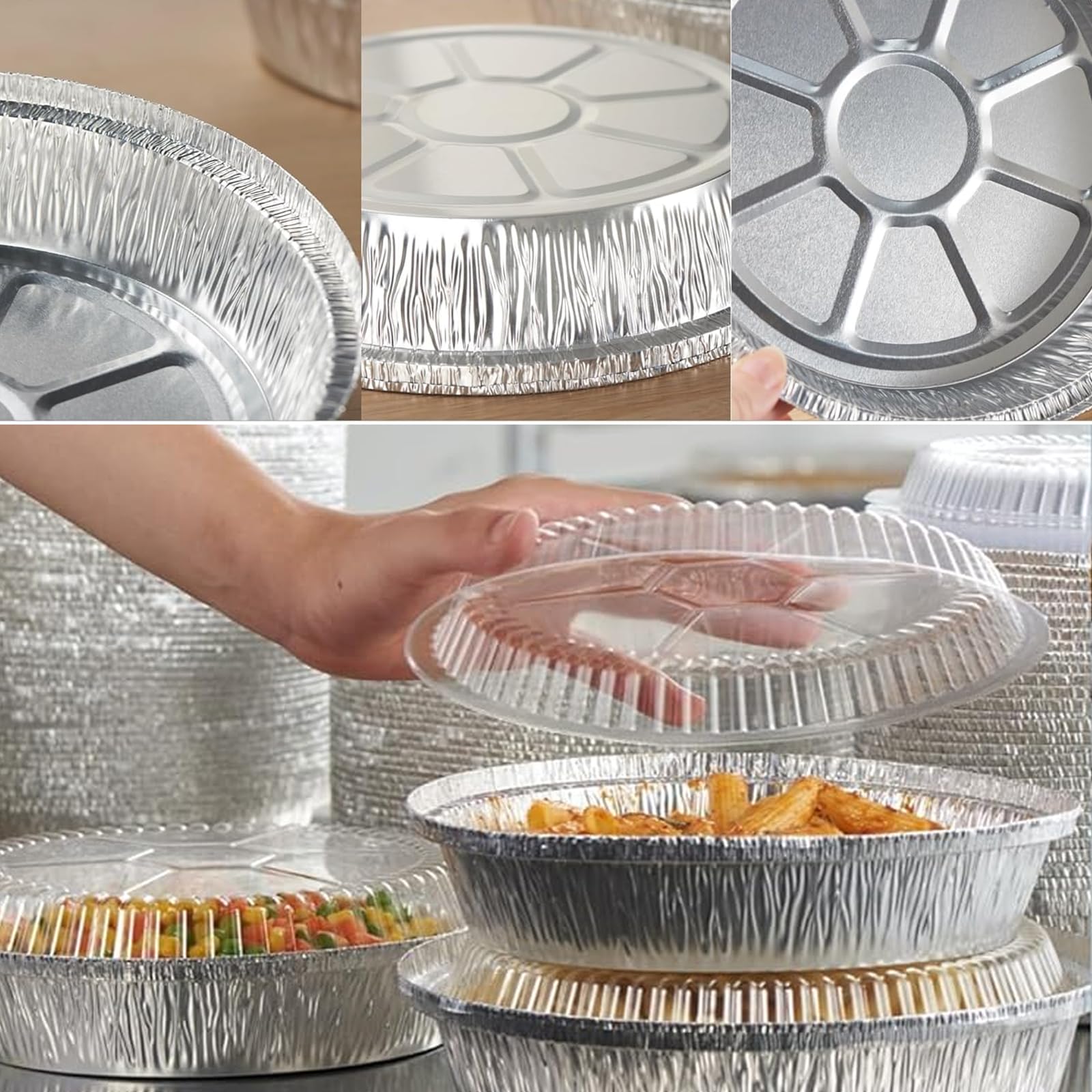 JIUMO disposable foil pan suitable for baking cakes and pies