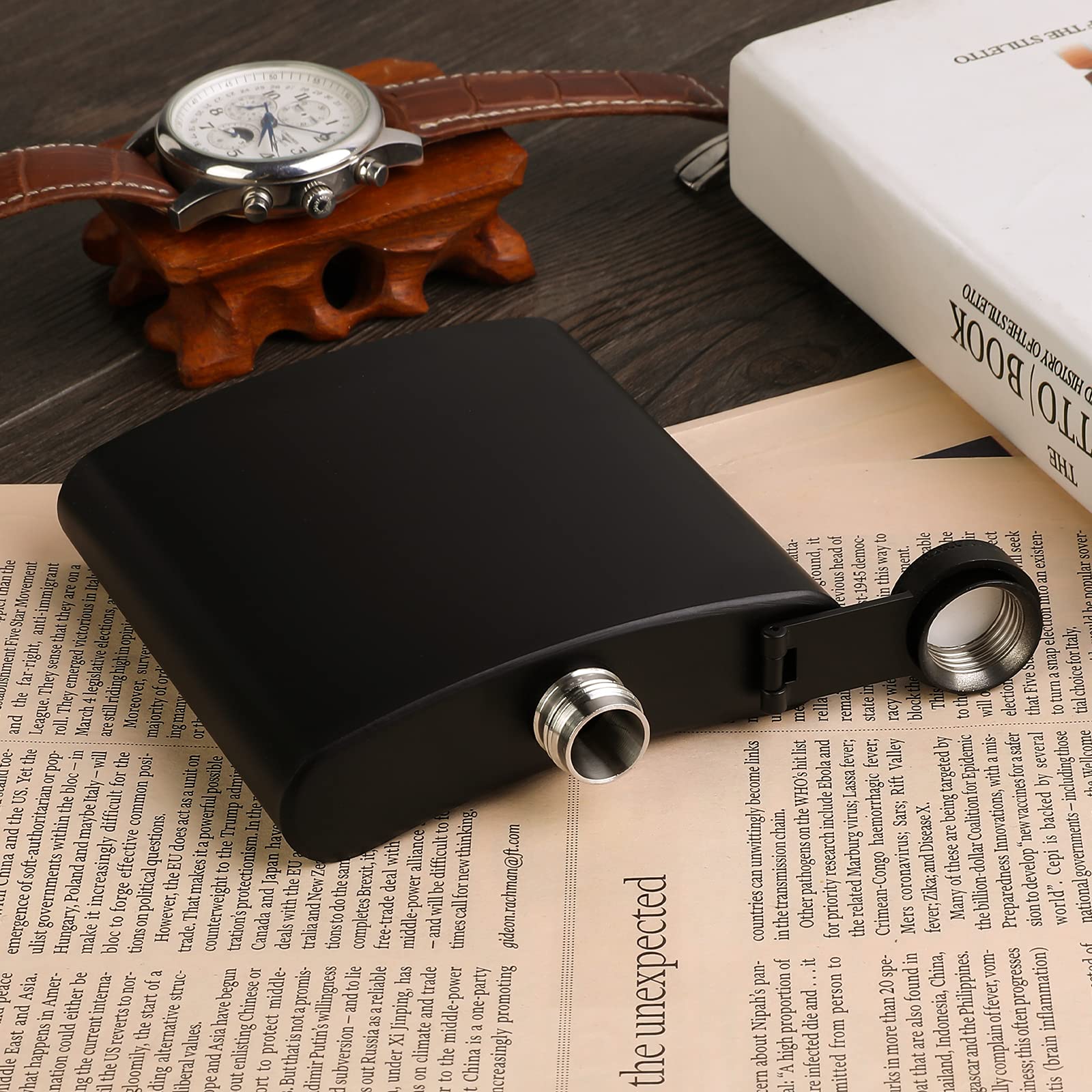 Jiuzhu camping and travel ready flask for road trips.