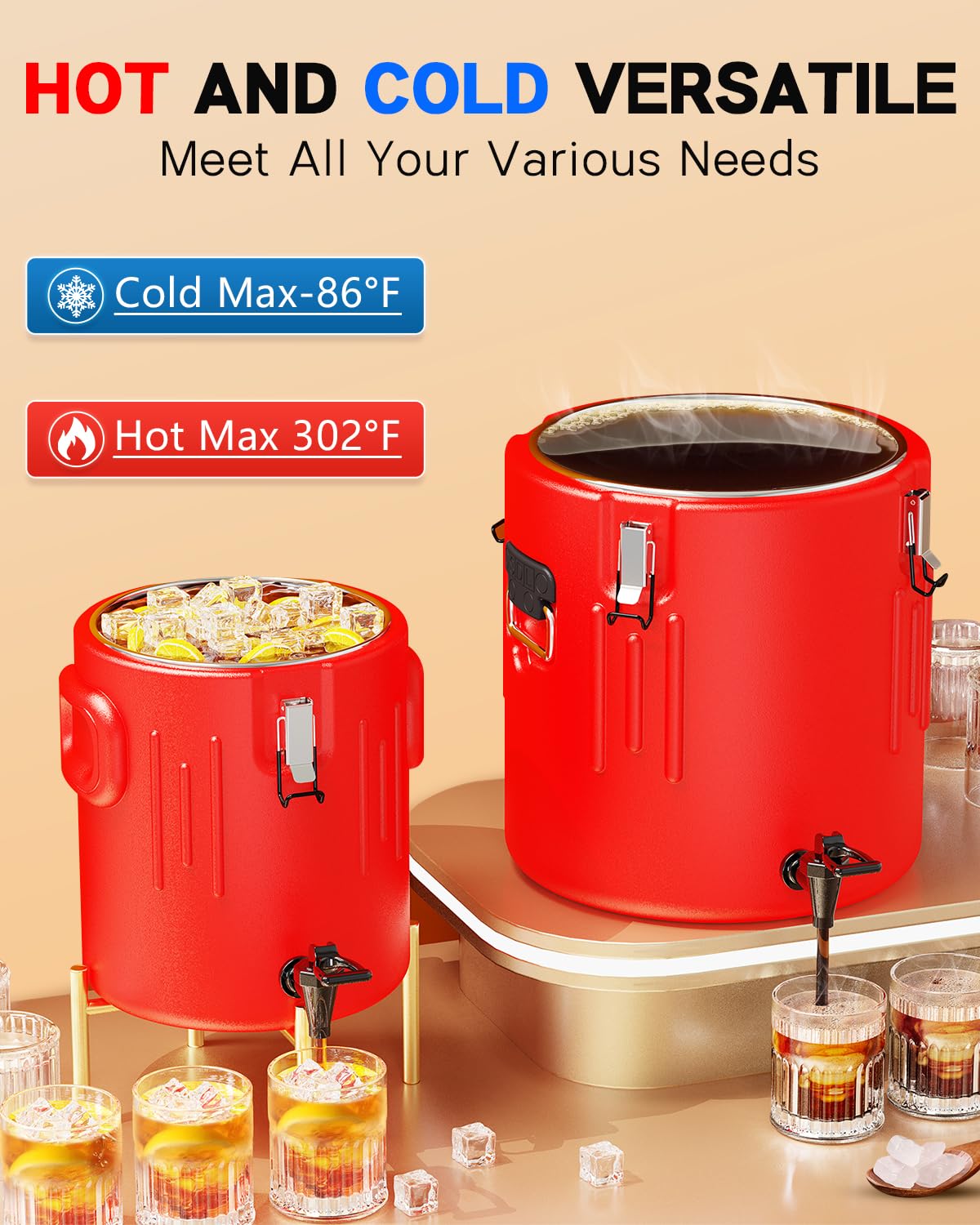 JIVGDN wide-opening design enables easy filling and quick serving