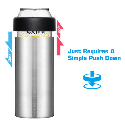JIVILILM cooler open with can secured for quick access.