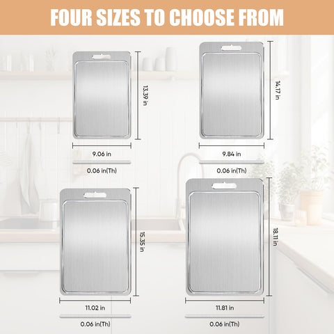 Jiwasio Titanium Cutting Board with juice groove keeps counters neat and easy to wipe.