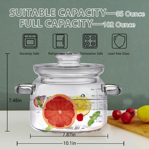 jjojcll large 3L capacity ideal for family meals and soups