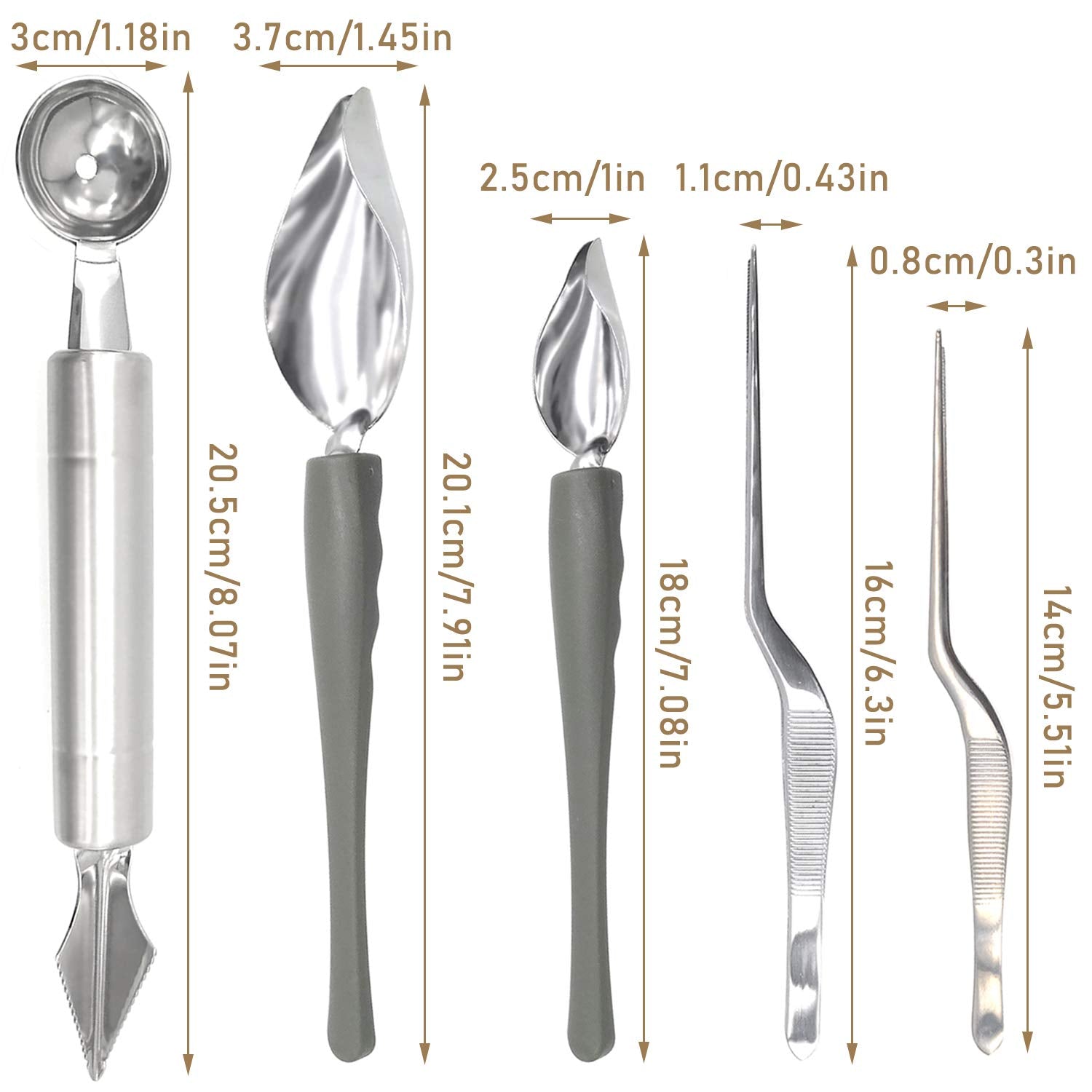 JJYHEHOT decorating spoons small tip for fine dessert accents and sauces