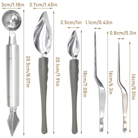 JJYHEHOT decorating spoons small tip for fine dessert accents and sauces