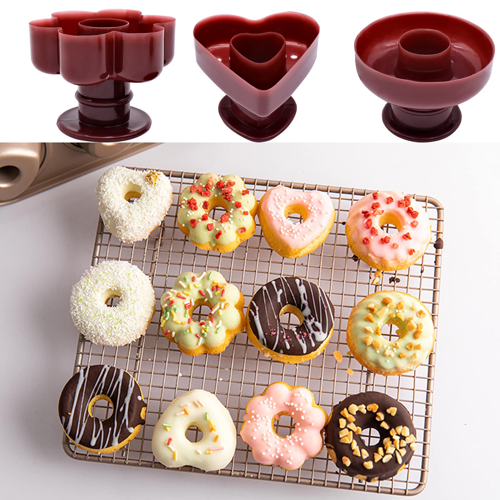 JJYHEHOT doughnut molds with easy release and quick cleanup