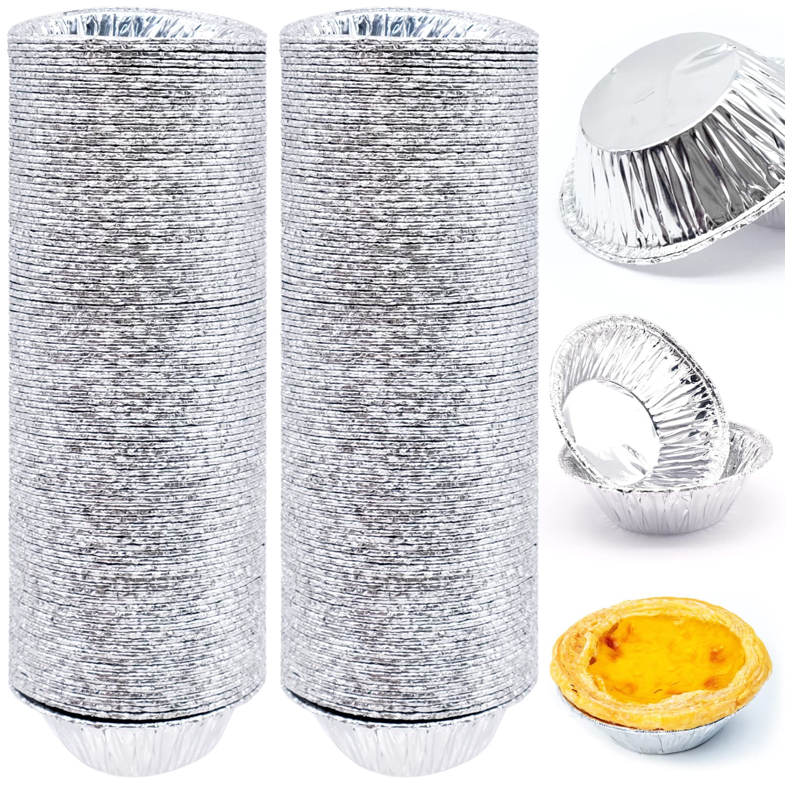 JJYHEHOT egg tart foil cups for easy removal and consistent baking