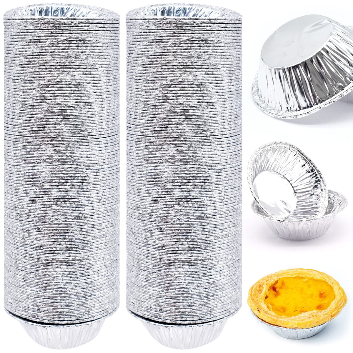 JJYHEHOT egg tart foil cups for easy removal and consistent baking