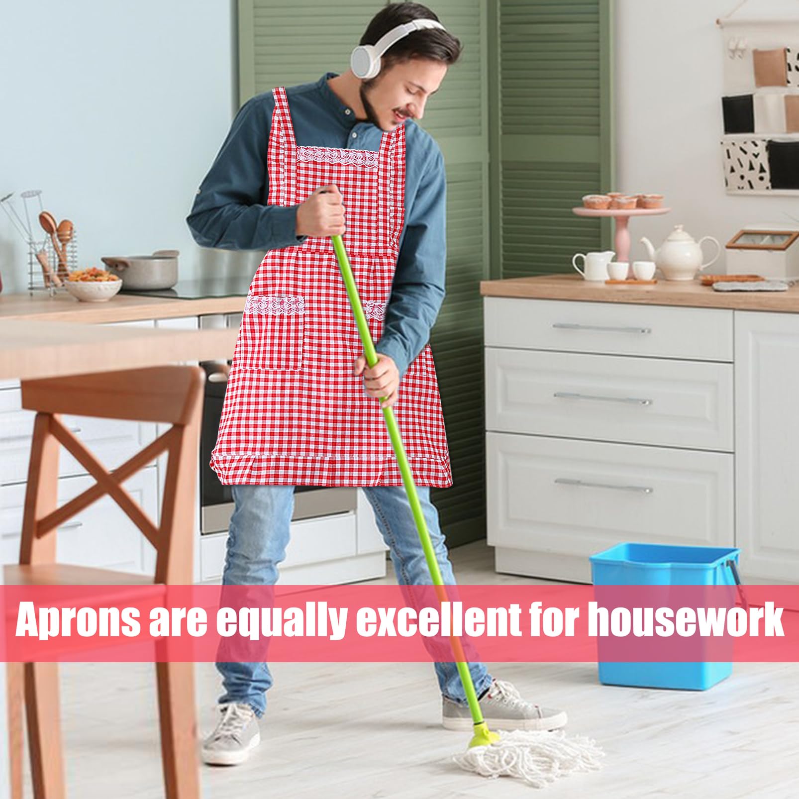 JJYHEHOT kitchen scene showing cooking use with apron