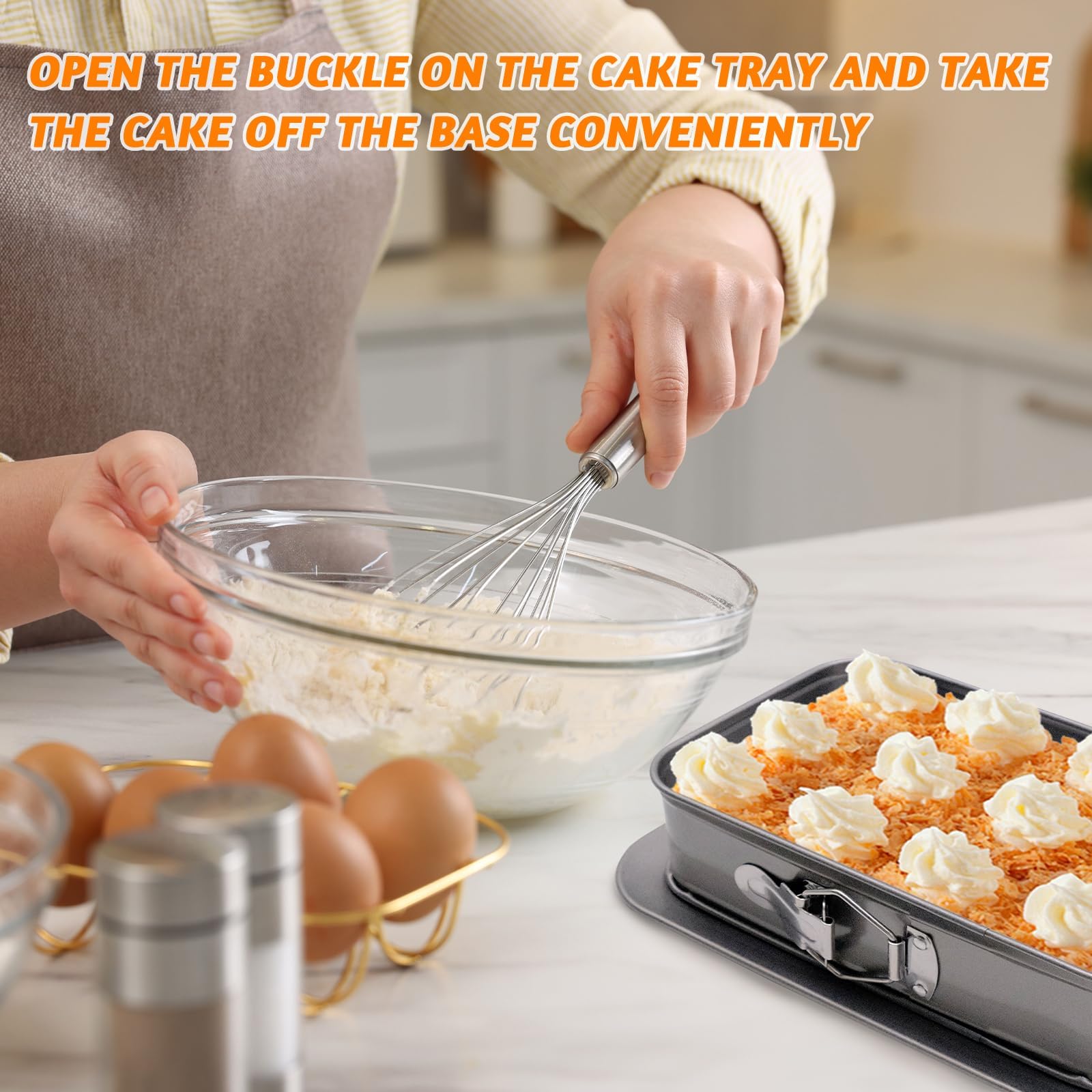 JJYHEHOT non-stick coating ensures smooth release of baked goods
