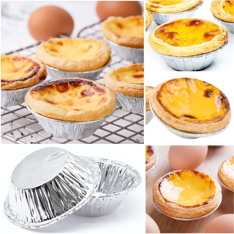 JJYHEHOT non-stick foil cups ensure clean removal of baked desserts