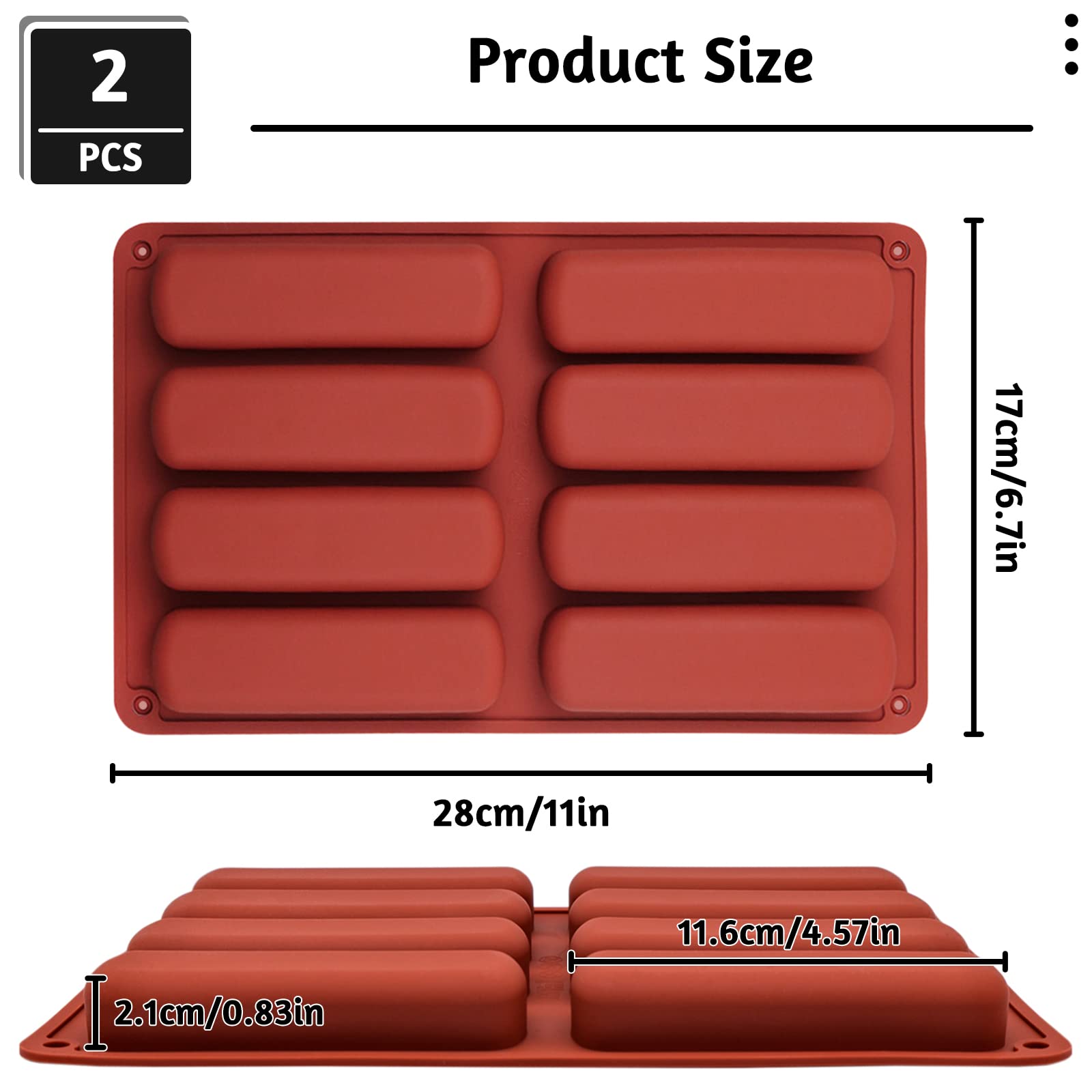 JJYHEHOT silicone chocolate bar mould enables easy demould and clean-up.