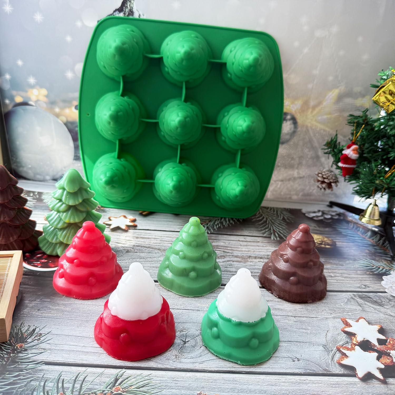 JJzxwish bath bomb tree mold yields unique spa gifts.