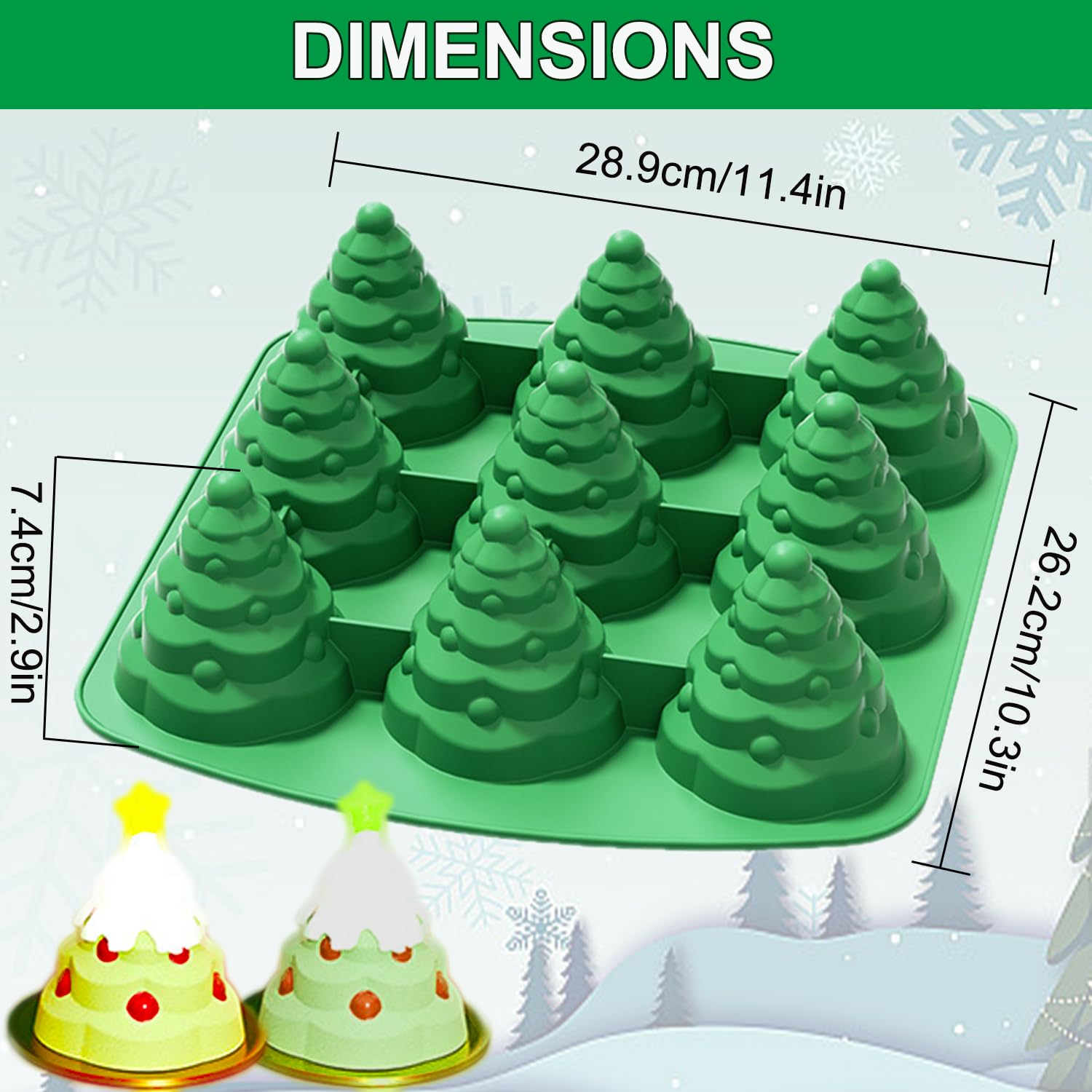 JJzxwish chocolate tree mold ensures clean demolding for glossy treats.