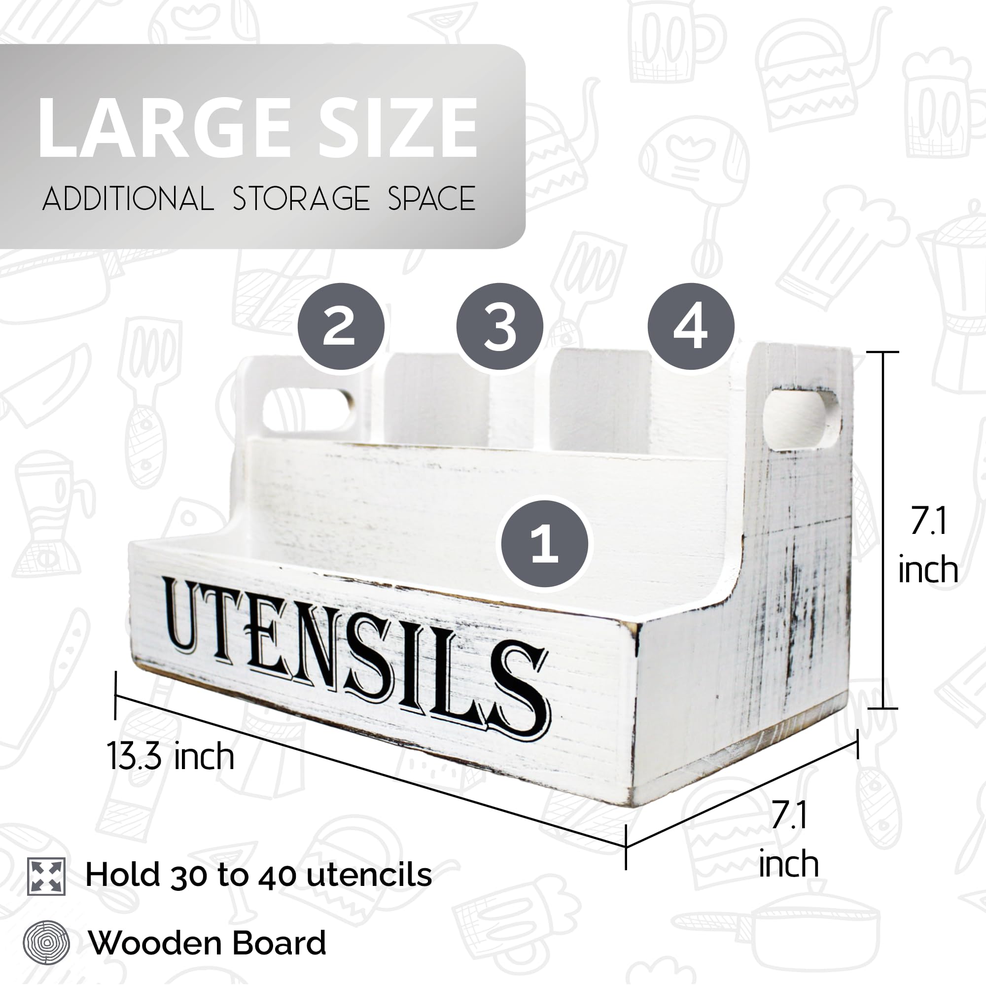 JKS Essentials countertop utensil organizer keeps everyday tools within easy reach.
