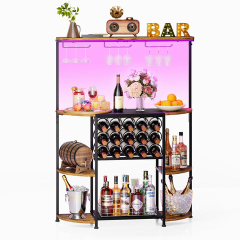 JKsmart freestanding bar cabinet ideal for kitchen, dining room, or home bar