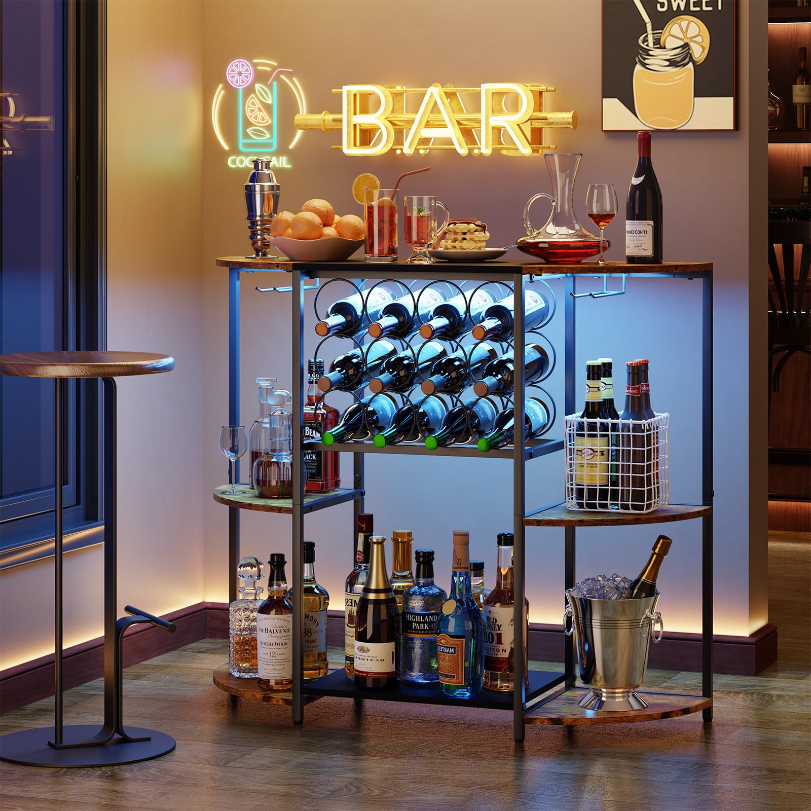 JKsmart red wine compartments store bottles horizontally to preserve quality.