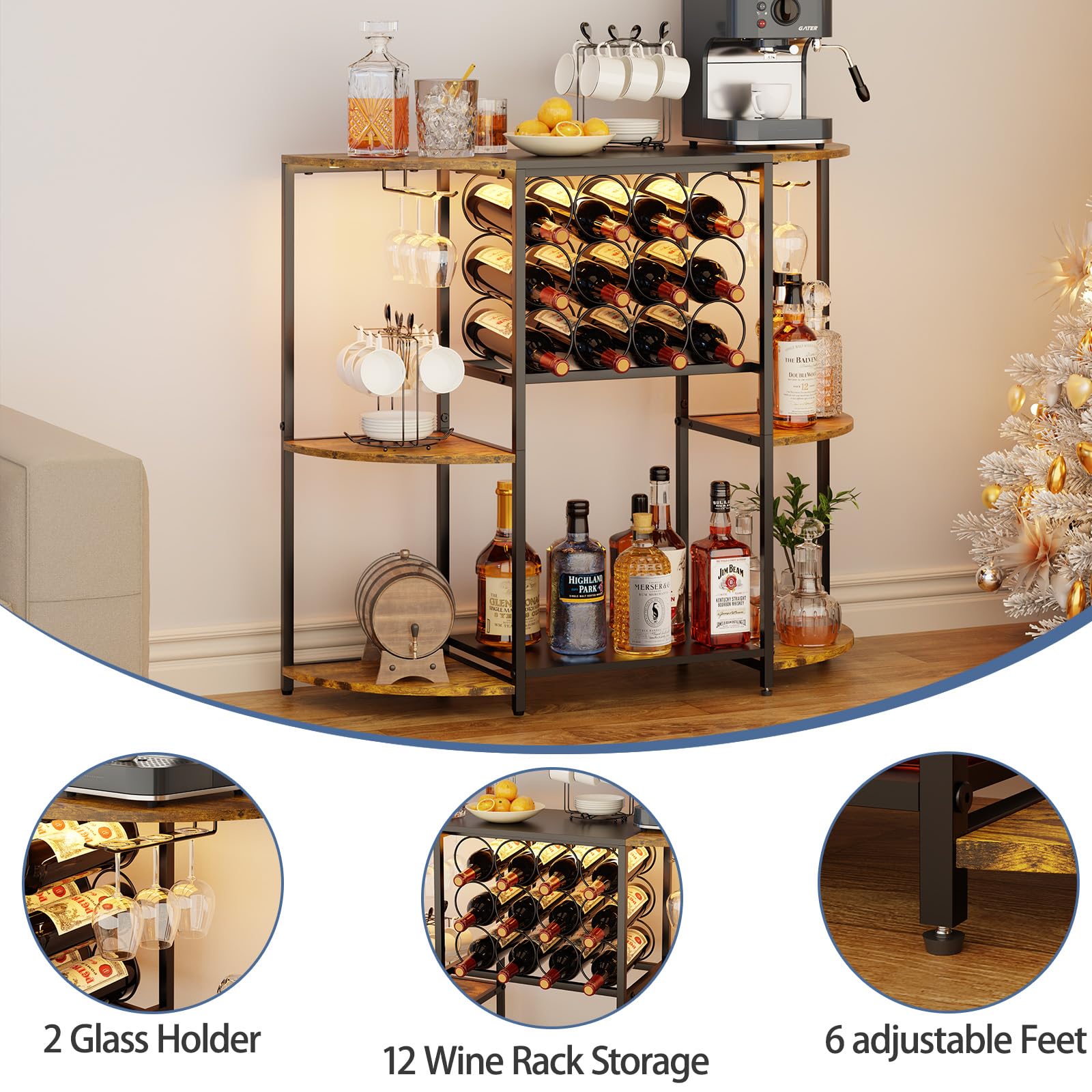 JKsmart rustic brown finish adds warmth to any kitchen or dining room.
