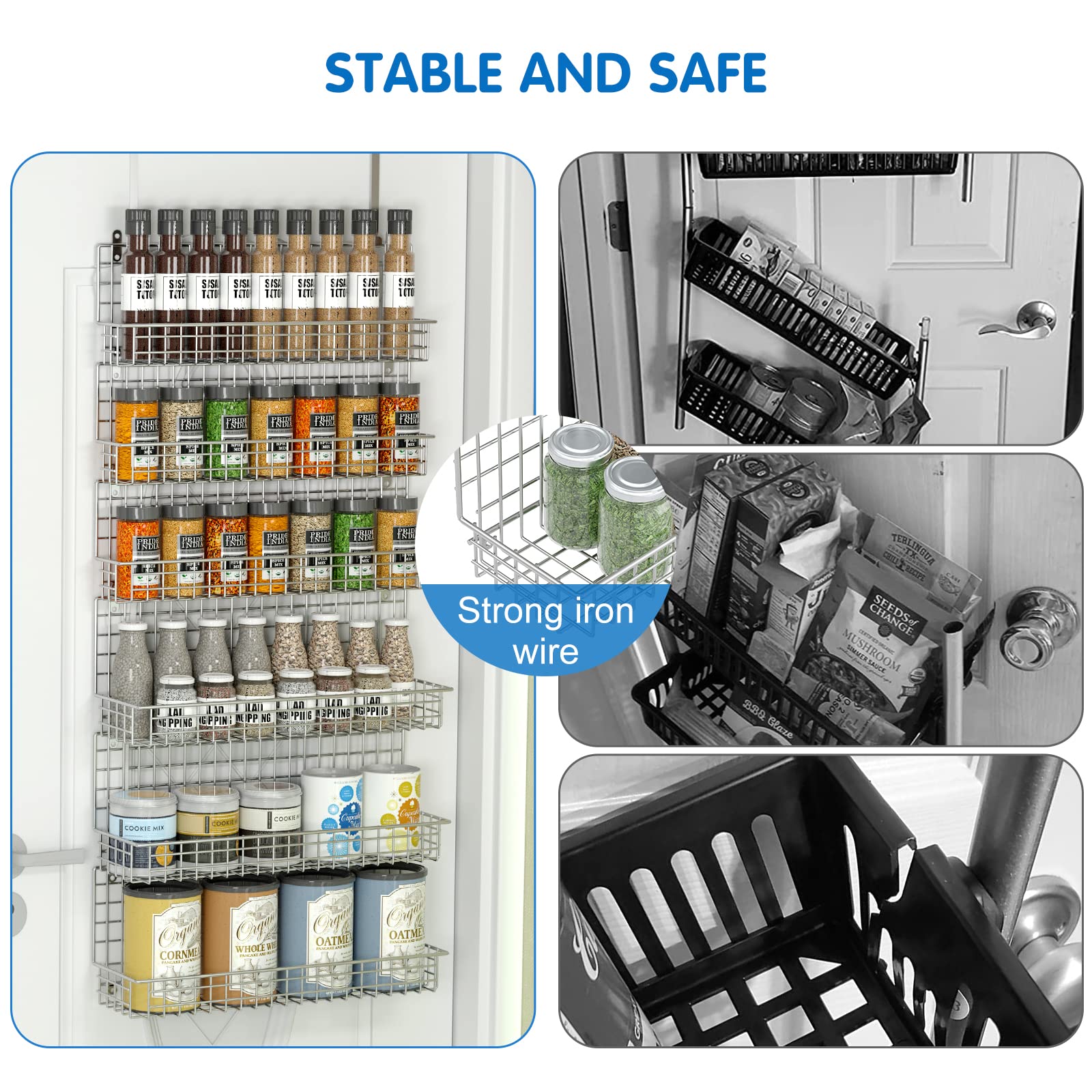 JKsmart kitchen storage on the wall keeps spices visible and reachable.