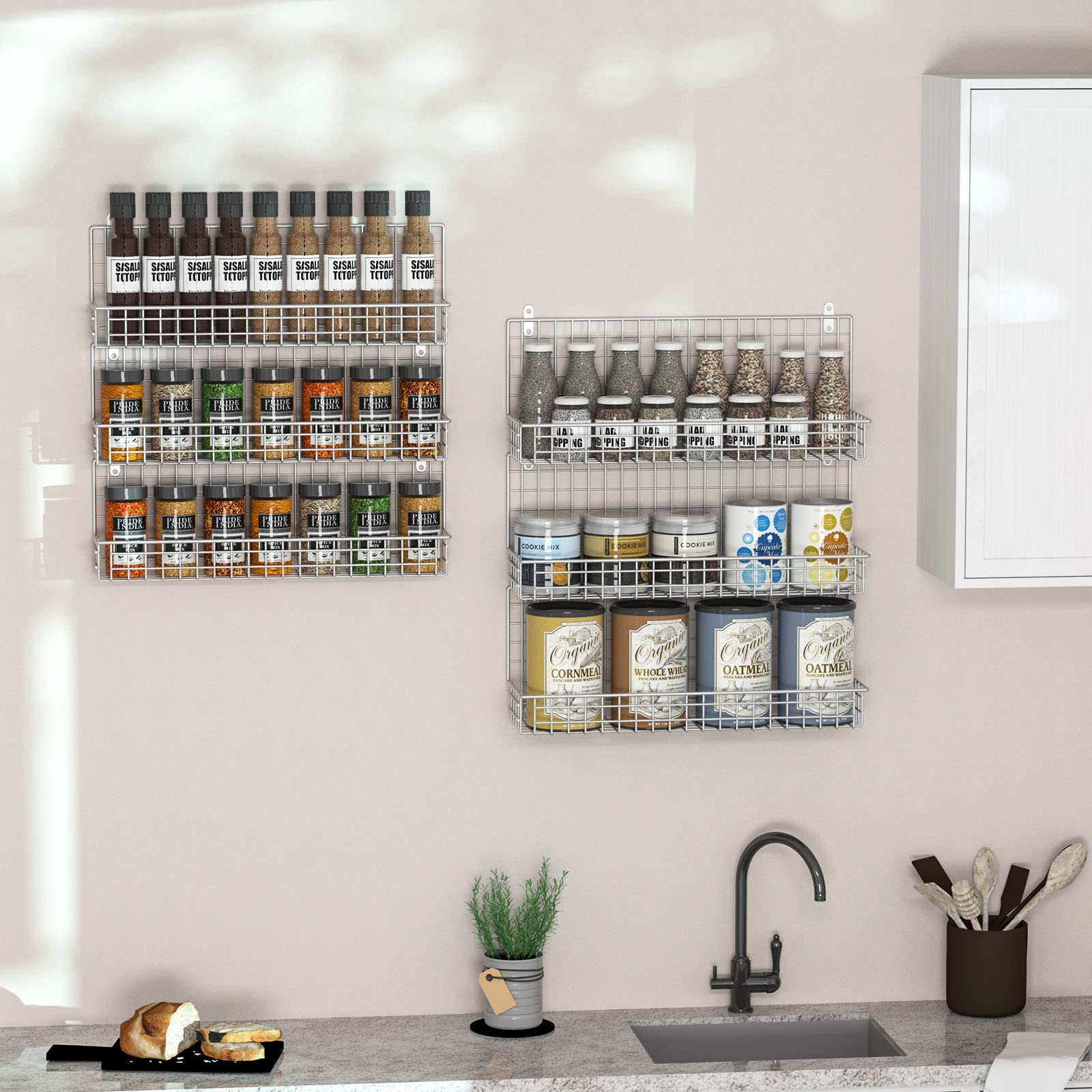 JKsmart large-capacity rack fits many jars, reducing clutter.