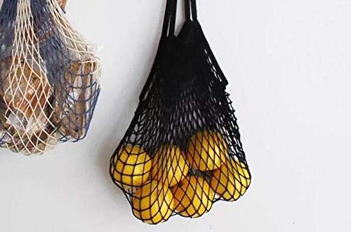 JM-capricorns mesh bag with sturdy straps ready for daily errands.