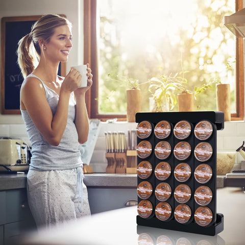 JMBTLUS compact design saves space while organizing coffee pods.