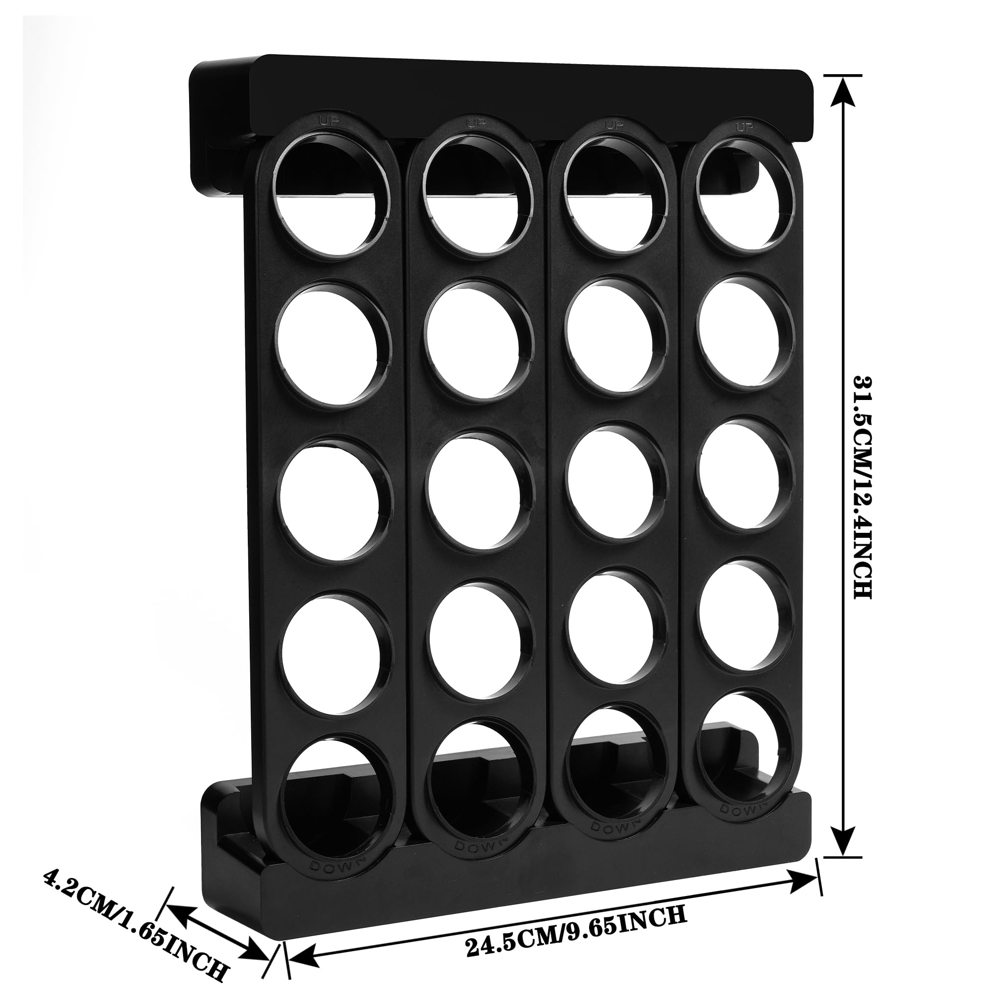 JMBTLUS storage for twenty capsules helps reduce counter clutter.