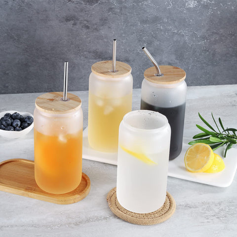 JMScape beer-can glass lid showing airtight seal for fresh drinks.