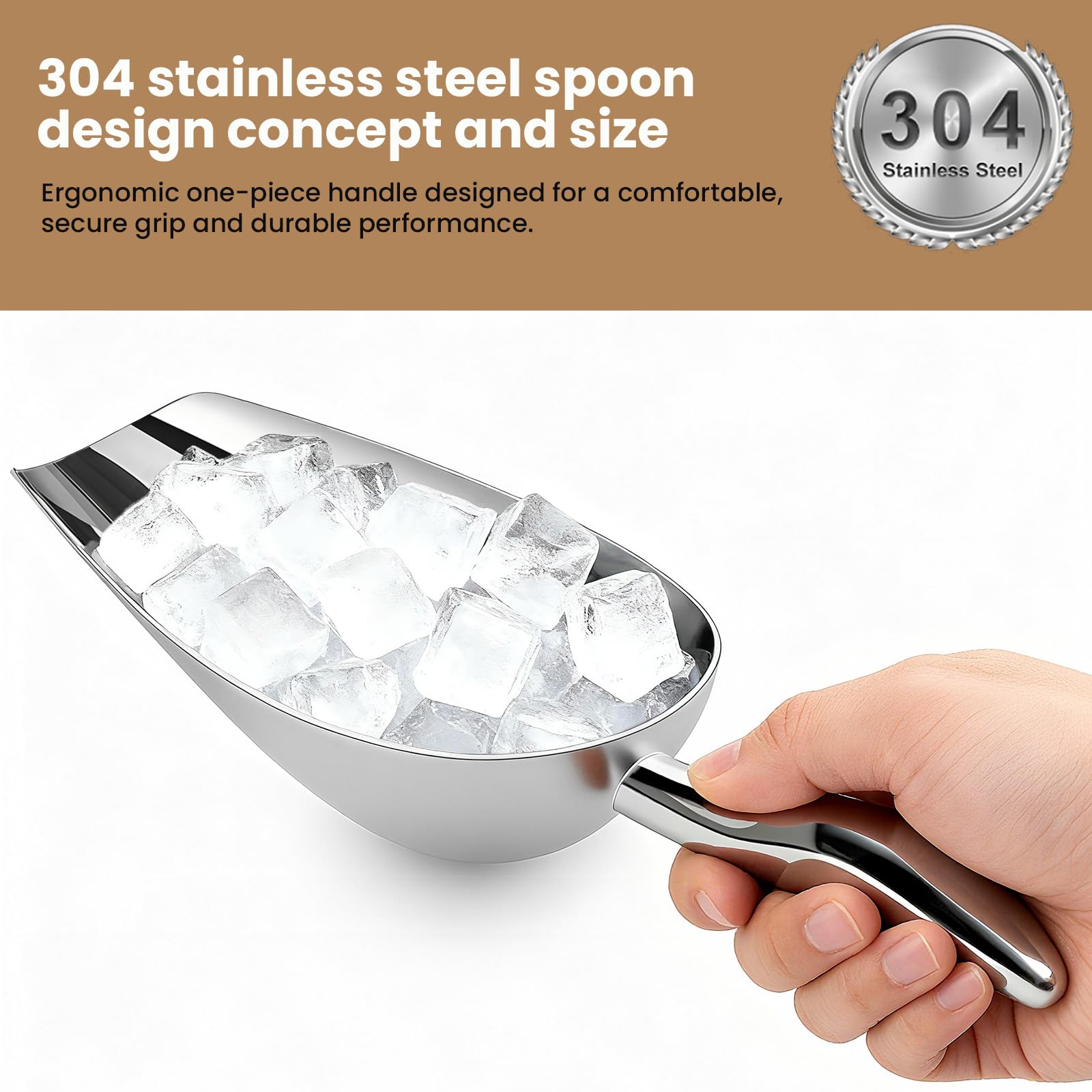 Jmulriu ice scoop fits standard dispensers for efficient service.