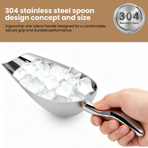 Jmulriu ice scoop fits standard dispensers for efficient service.