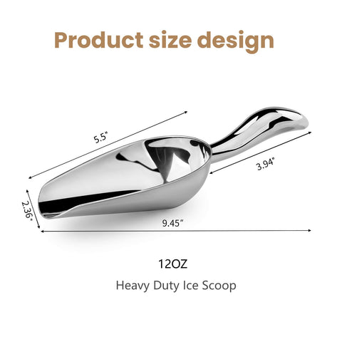 Jmulriu ice scoop with smooth non-stick finish for easy scoops.