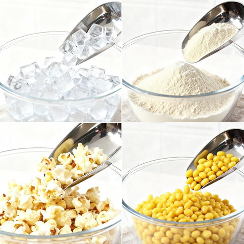 Jmulriu versatile scoop for ice, flour, and dry goods.