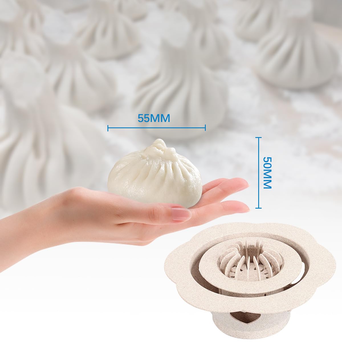 JNHUY Baozi Maker easy-clean hollow design for quick washing.