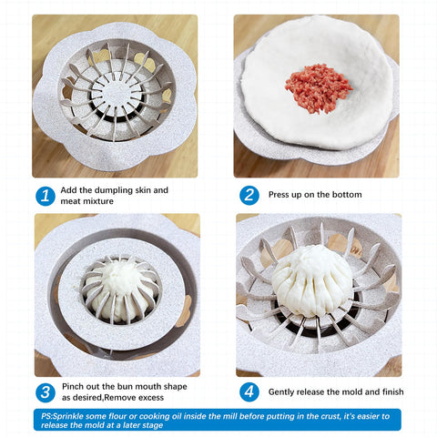 JNHUY Baozi Maker flower-shaped design adds artistic flair to your kitchen.