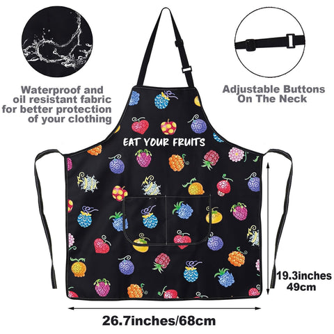 JNIAP anime devil fruit gift apron ideal for fans and home cooks.