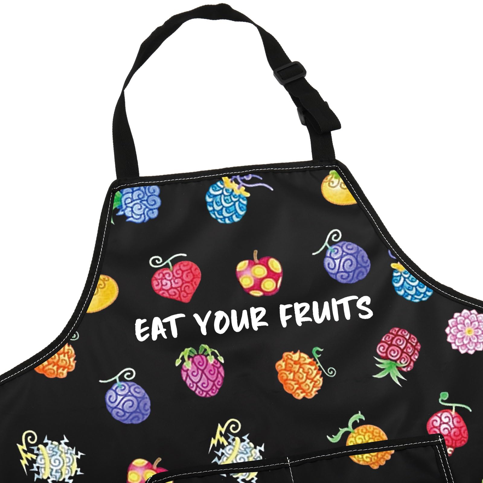 JNIAP gomu-gomu graphic apron adds playful flair to baking and grilling.