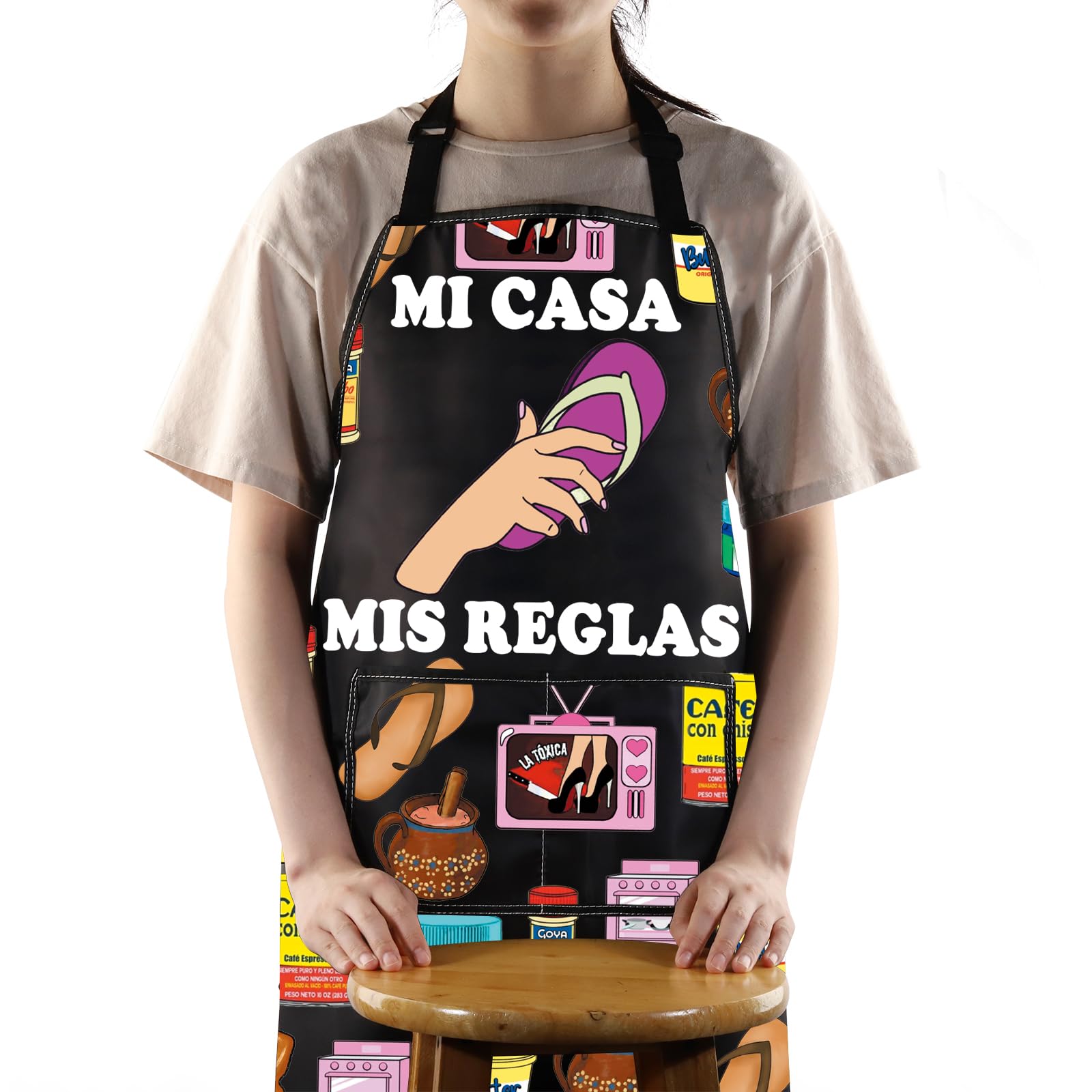 JNIAP Latina Mom Apron gift-ready design ideal for cooks and moms