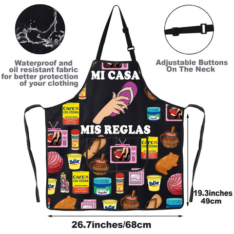 JNIAP Latina Mom Apron neck adjustment detail for comfortable fit during prep