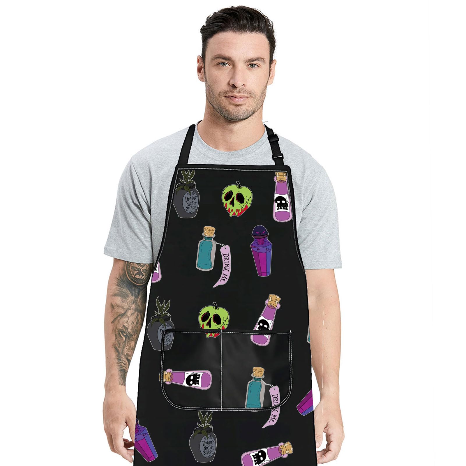 JNIAP Villain Poison Apron back strap provides versatile sizing for all