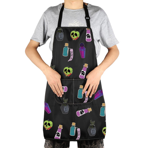 JNIAP Poison Apron print adds personality to kitchen outfits
