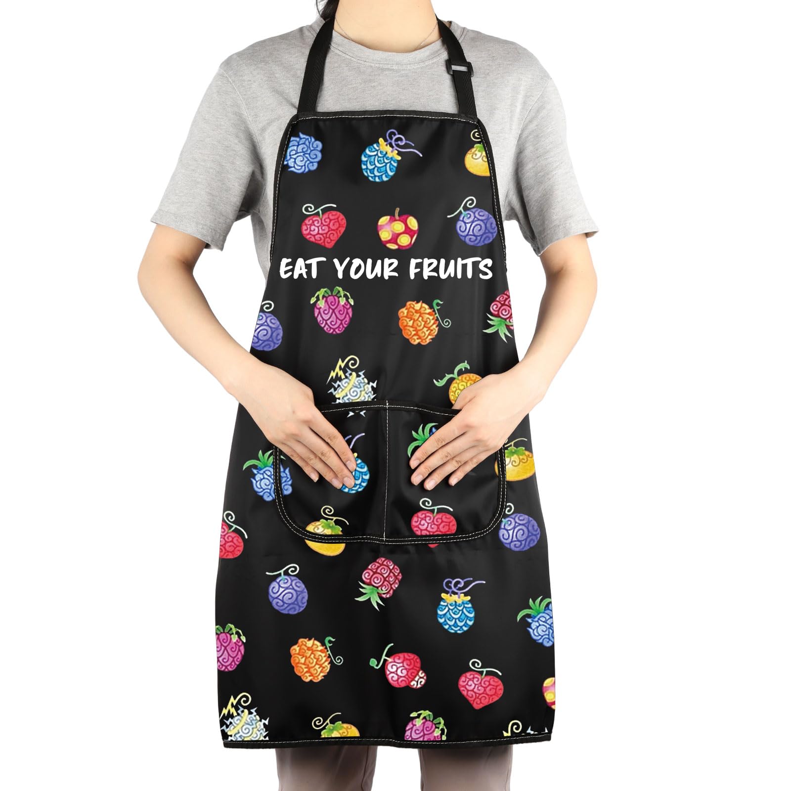 JNIAP waterproof, oil-resistant fabric apron keeps clothes clean.