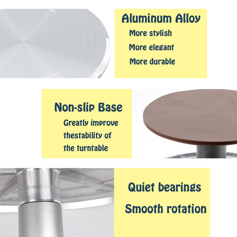 Jninexiu non-slip bottom cake stand stabilizes every rotation
