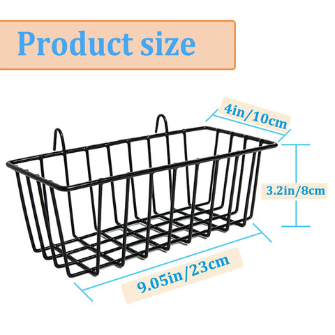 Jnnzzggu wall grid panel baskets organize kitchen essentials like spices and snacks.
