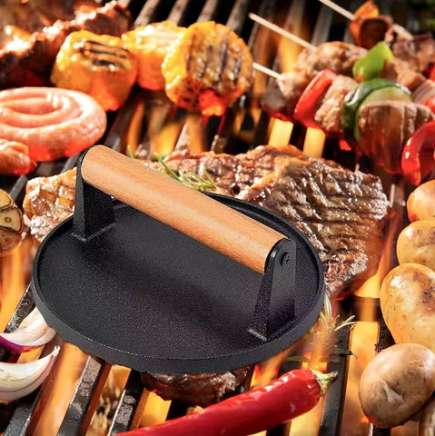 JNXHON cast-iron press easy-clean surface for quick maintenance after cooking.
