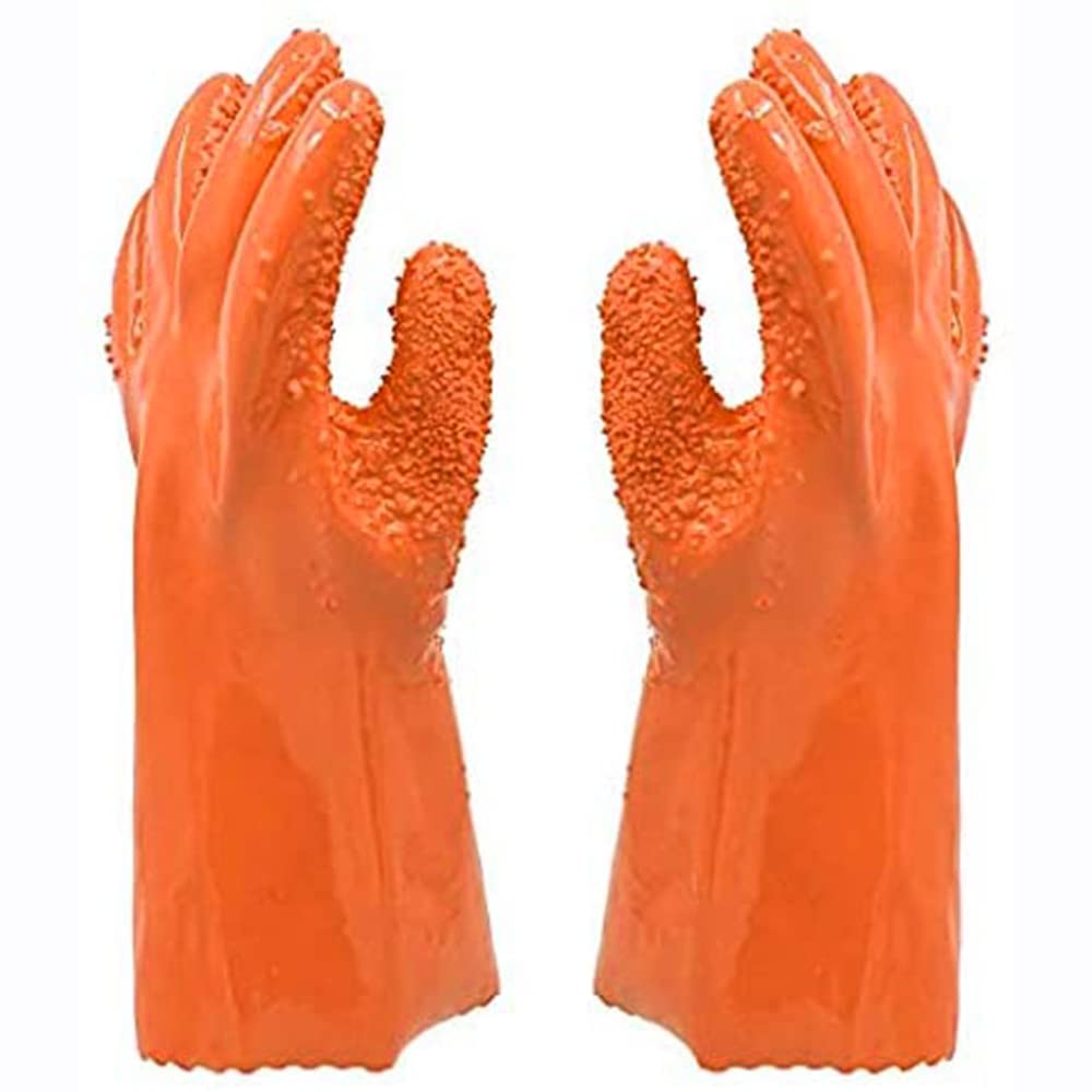 JOBEDE potato peeling with nubs glove design to reduce slips.