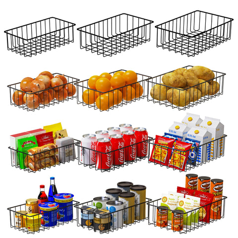 Joben Oligey 12-pack baskets collection for versatile kitchen and closet organization.